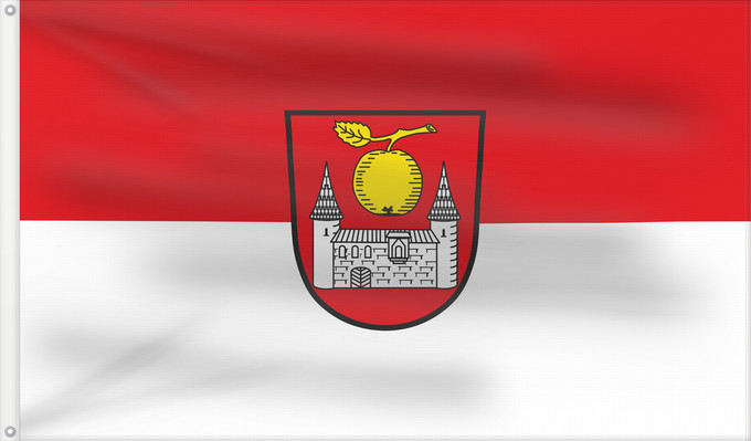 Bandera, con dos ojales metálicos y lado del asta reforzado: Effeltrich (Fränkische Schweiz)