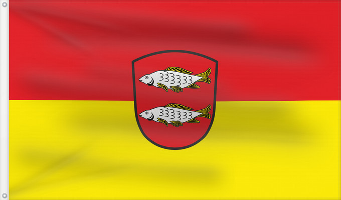 Bandera, con dos ojales metálicos y lado del asta reforzado: Forchheim, GKSt (Fränkische Schweiz)