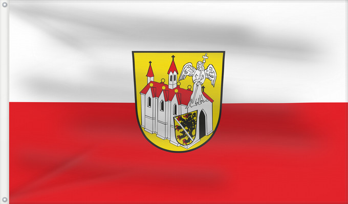 Bandera, con dos ojales metálicos y lado del asta reforzado: Neunkirchen a.Brand, M (Fränkische Schweiz)