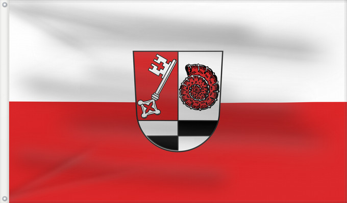 Bandera, con dos ojales metálicos y lado del asta reforzado: Wiesenttal, M (Fränkische Schweiz)