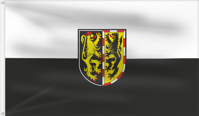 Bandera, con dos ojales metálicos y lado del asta reforzado: Hof (Kreis)