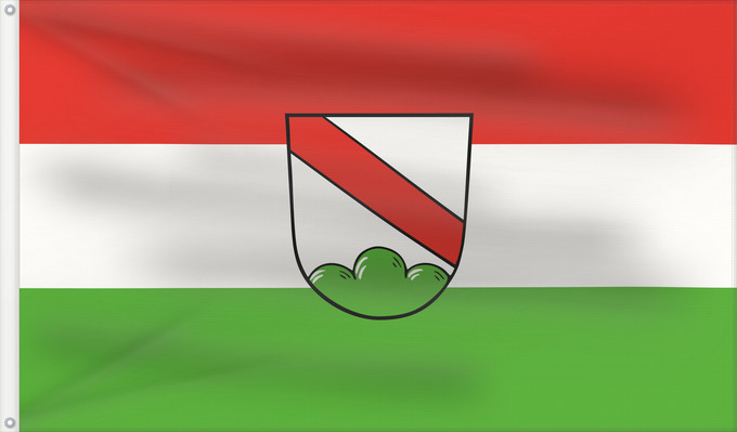 Bandera, con dos ojales metálicos y lado del asta reforzado: Berg (Frankenwald)