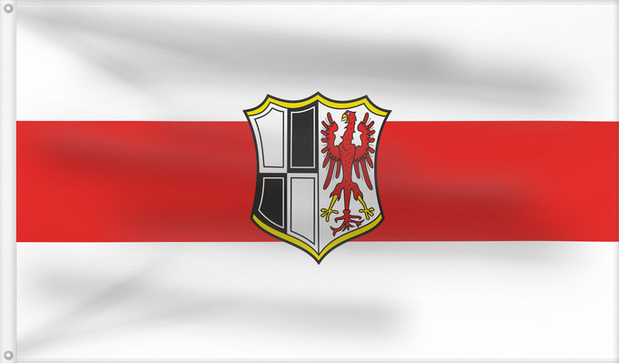 Bandera, con dos ojales metálicos y lado del asta reforzado: Helmbrechts, St (Frankenwald)