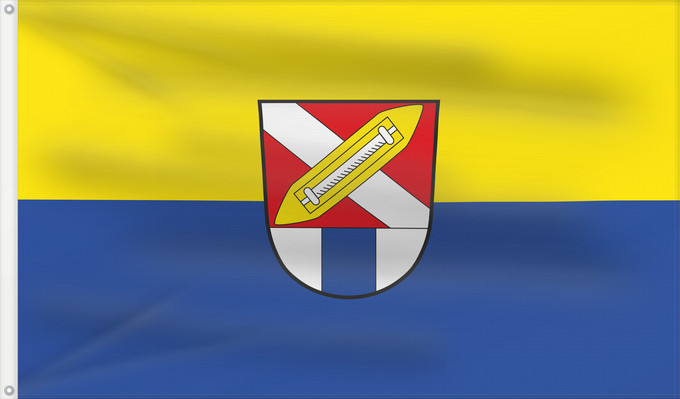 Bandera, con dos ojales metálicos y lado del asta reforzado: Konradsreuth (Fichtelgebirge)