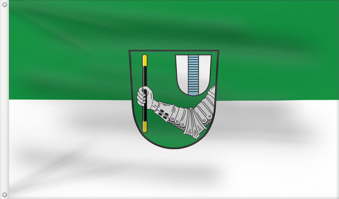 Bandera, con dos ojales metálicos y lado del asta reforzado: Leupoldsgrün (Frankenwald)