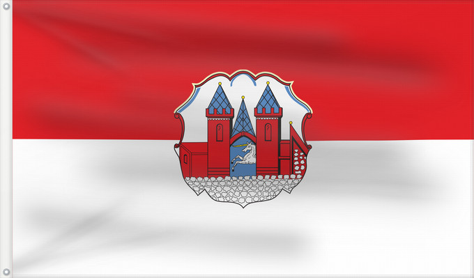 Bandera, con dos ojales metálicos y lado del asta reforzado: Lichtenberg, St (Frankenwald)