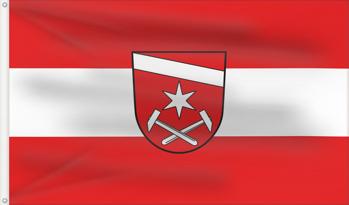 Bandera, con dos ojales metálicos y lado del asta reforzado: Töpen (Fichtelgebirge)
