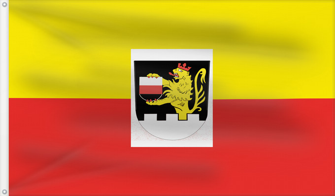 Bandera, con dos ojales metálicos y lado del asta reforzado: Trogen (Fichtelgebirge)