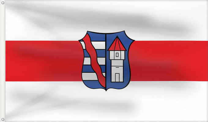 Bandera, con dos ojales metálicos y lado del asta reforzado: Küps, M (Frankenwald)