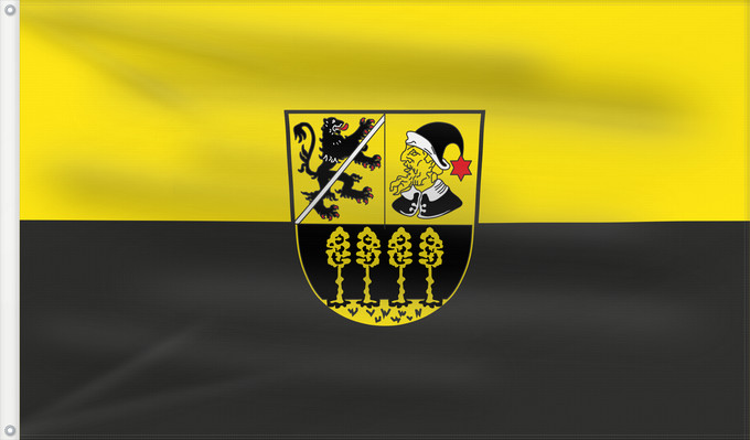 Bandera, con dos ojales metálicos y lado del asta reforzado: Mitwitz, M (Frankenwald)