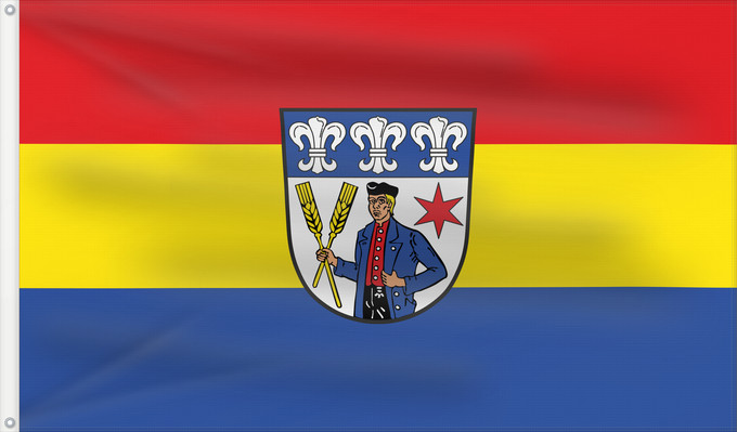 Bandera, con dos ojales metálicos y lado del asta reforzado: Pressig, M (Frankenwald)