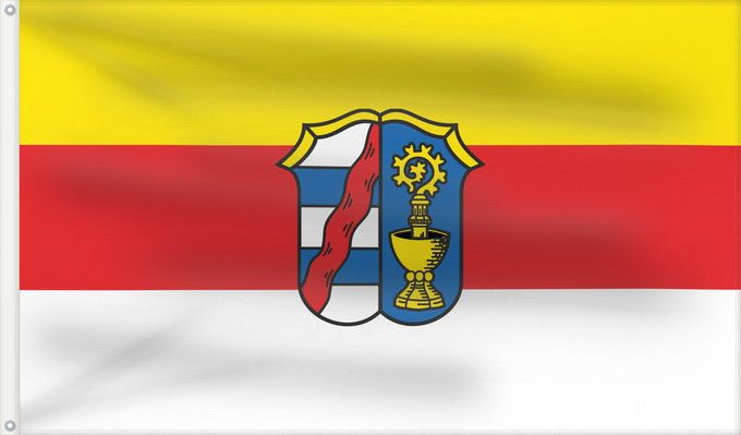 Bandera, con dos ojales metálicos y lado del asta reforzado: Altenkunstadt (Obermain.Jura)