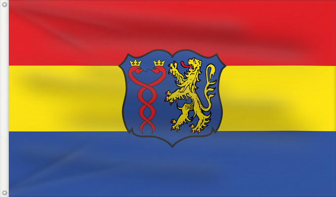 Bandera, con dos ojales metálicos y lado del asta reforzado: Marktleuthen, St (Fichtelgebirge)