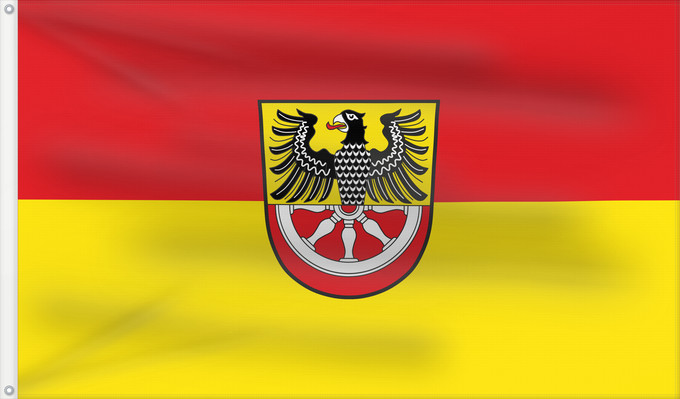 Bandera, con dos ojales metálicos y lado del asta reforzado: Marktredwitz, GKSt (Fichtelgebirge)