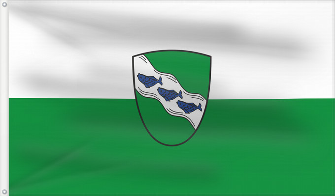 Bandera, con dos ojales metálicos y lado del asta reforzado: Ansbach (Romantisches Franken - vom Rangau zur Romantischen Straße)