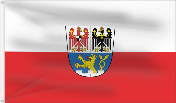 Bandera, con dos ojales metálicos y lado del asta reforzado: Erlangen (Städteregion Nürnberg)