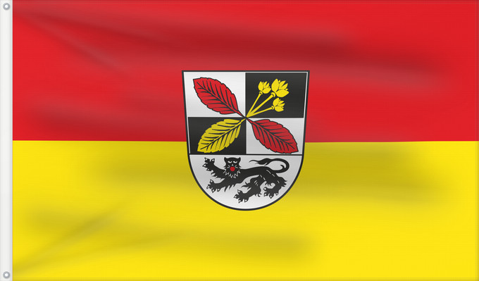 Bandera, con dos ojales metálicos y lado del asta reforzado: Buch a.Wald (Romantisches Franken - vom Rangau zur Romantischen Straße)