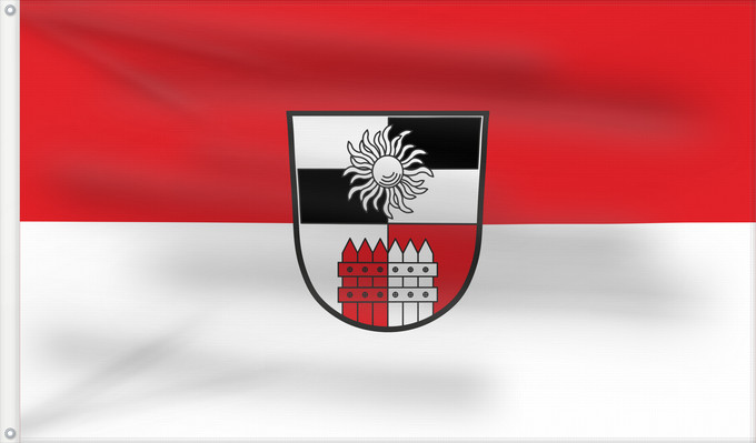 Bandera, con dos ojales metálicos y lado del asta reforzado: Ehingen (Romantisches Franken - vom Rangau zur Romantischen Straße)