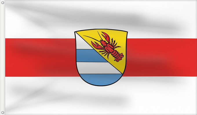 Bandera, con dos ojales metálicos y lado del asta reforzado: Insingen (Romantisches Franken - vom Rangau zur Romantischen Straße)