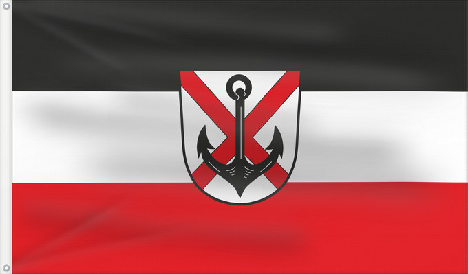 Bandera, con dos ojales metálicos y lado del asta reforzado: Merkendorf, St (Fränkisches Seenland)