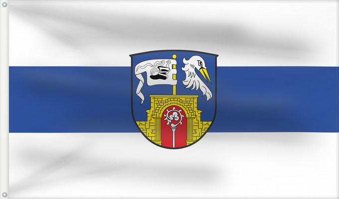Bandera, con dos ojales metálicos y lado del asta reforzado: Ohrenbach (Romantisches Franken - vom Rangau zur Romantischen Straße)
