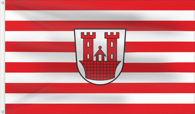 Bandera, con dos ojales metálicos y lado del asta reforzado: Rothenburg ob der Tauber, GKSt (Romantisches Franken - vom Rangau zur Romantischen Straße)