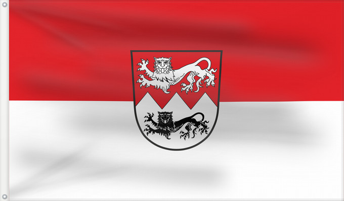Bandera, con dos ojales metálicos y lado del asta reforzado: Schillingsfürst, St (Romantisches Franken - vom Rangau zur Romantischen Straße)
