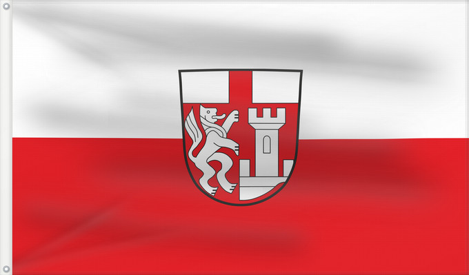Bandera, con dos ojales metálicos y lado del asta reforzado: Steinsfeld (Romantisches Franken - vom Rangau zur Romantischen Straße)