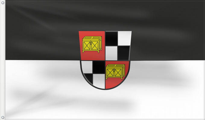 Bandera, con dos ojales metálicos y lado del asta reforzado: Wassertrüdingen, St (Romantisches Franken - vom Rangau zur Romantischen Straße)