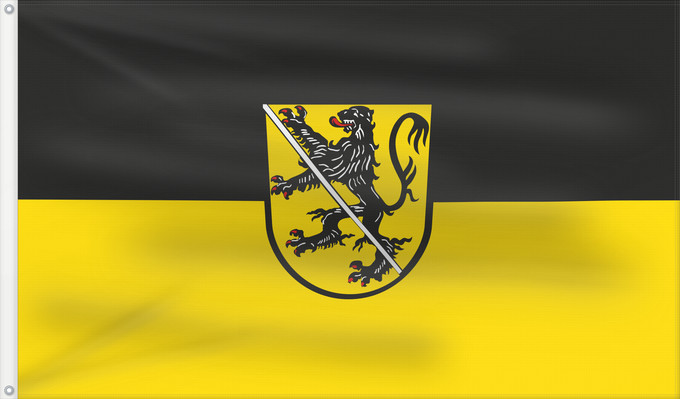Bandera, con dos ojales metálicos y lado del asta reforzado: Herzogenaurach, St (Steigerwald)