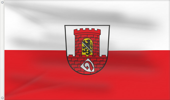Bandera, con dos ojales metálicos y lado del asta reforzado: Höchstadt a.d.Aisch, St (Steigerwald)
