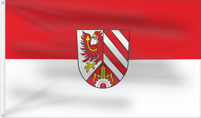 Bandera, con dos ojales metálicos y lado del asta reforzado: Fürth (Kreis)