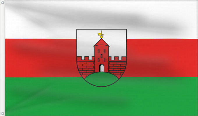 Bandera, con dos ojales metálicos y lado del asta reforzado: Zirndorf, St (Romantisches Franken - vom Rangau zur Romantischen Straße)
