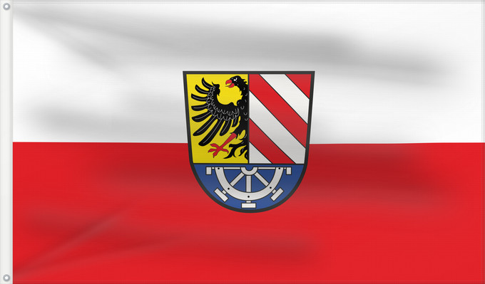 Bandera, con dos ojales metálicos y lado del asta reforzado: Nürnberger Land (Kreis)