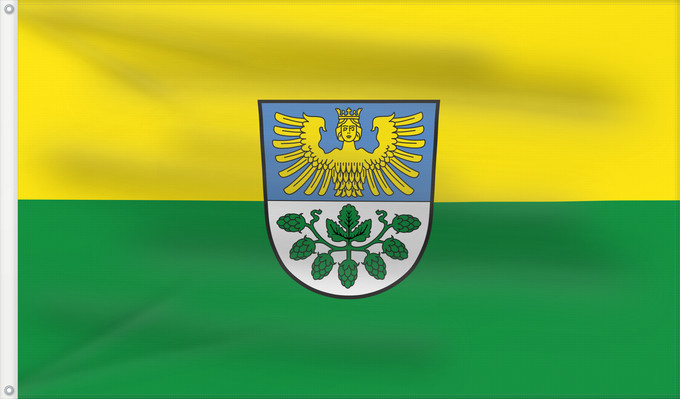 Bandera, con dos ojales metálicos y lado del asta reforzado: Leinburg (Frankenalb)