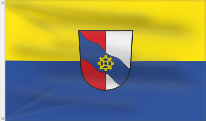Bandera, con dos ojales metálicos y lado del asta reforzado: Röthenbach a.d.Pegnitz, St (Frankenalb)