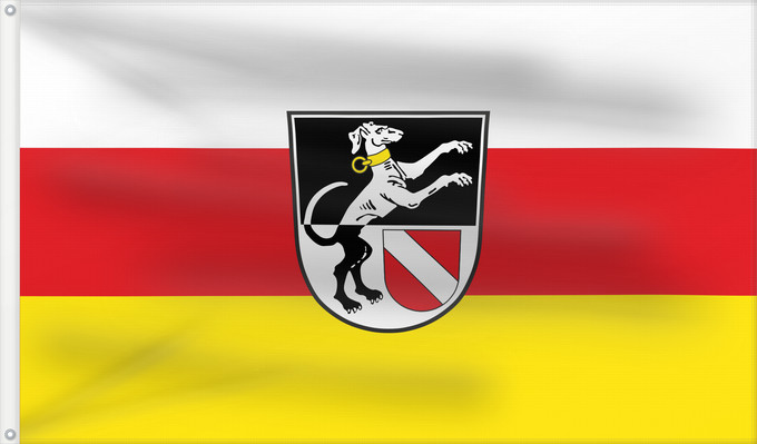 Bandera, con dos ojales metálicos y lado del asta reforzado: Rückersdorf (Frankenalb)