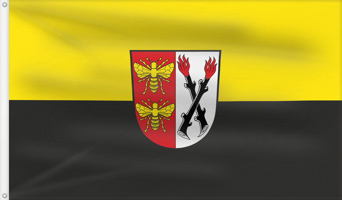 Bandera, con dos ojales metálicos y lado del asta reforzado: Schwaig b.Nürnberg (Frankenalb)