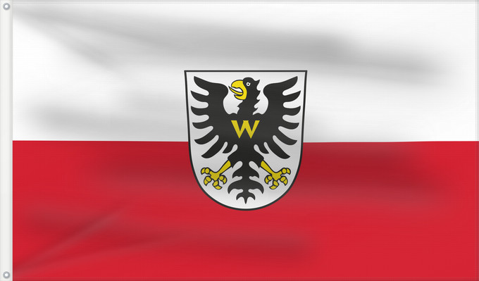 Bandera, con dos ojales metálicos y lado del asta reforzado: Bad Windsheim, St (Steigerwald)