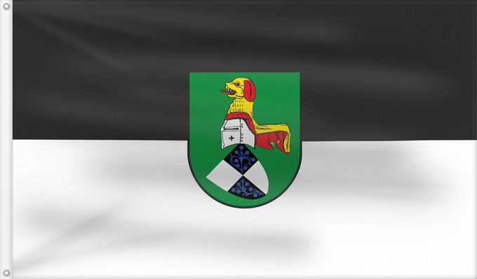 Bandera, con dos ojales metálicos y lado del asta reforzado: Neustadt a.d.Aisch, St (Steigerwald)