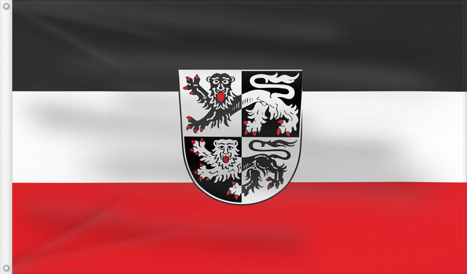 Bandera, con dos ojales metálicos y lado del asta reforzado: Simmershofen (Romantisches Franken - vom Rangau zur Romantischen Straße)