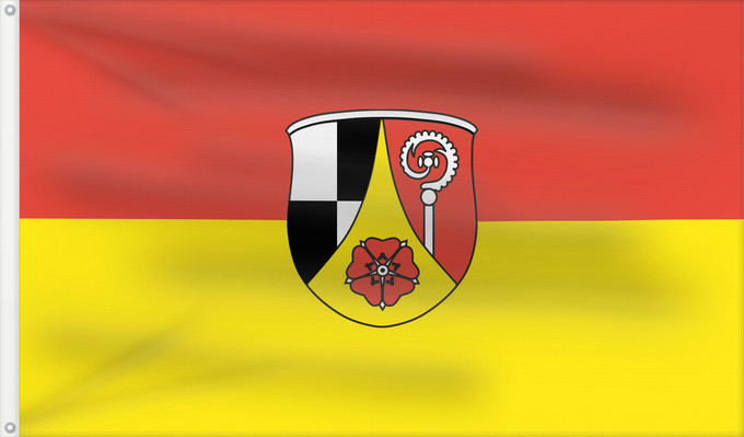 Bandera, con dos ojales metálicos y lado del asta reforzado: Roth (Kreis)