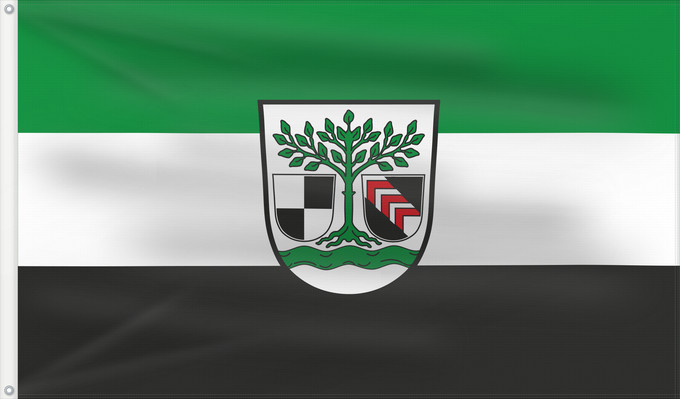 Bandera, con dos ojales metálicos y lado del asta reforzado: Büchenbach (Fränkisches Seenland)
