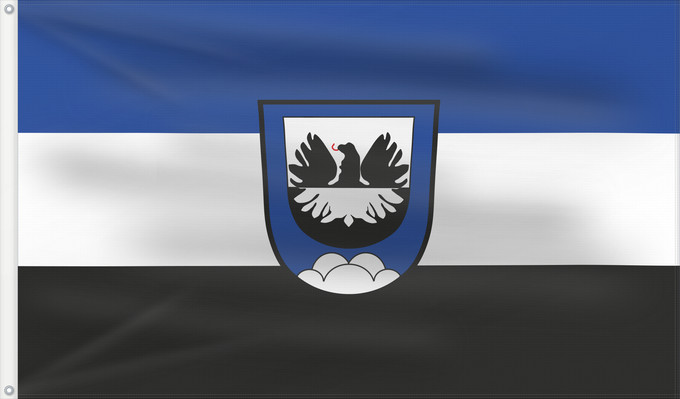 Bandera, con dos ojales metálicos y lado del asta reforzado: Bergen (Fränkisches Seenland)