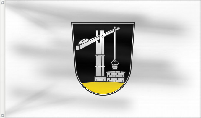 Bandera, con dos ojales metálicos y lado del asta reforzado: Theilenhofen (Fränkisches Seenland)