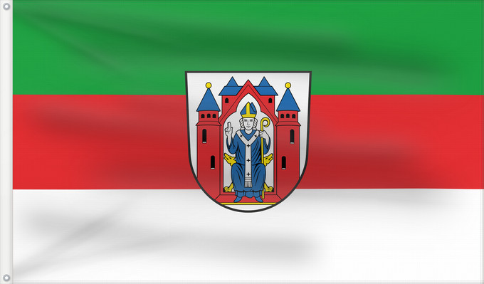 Bandera, con dos ojales metálicos y lado del asta reforzado: Aschaffenburg (Spessart-Mainland)