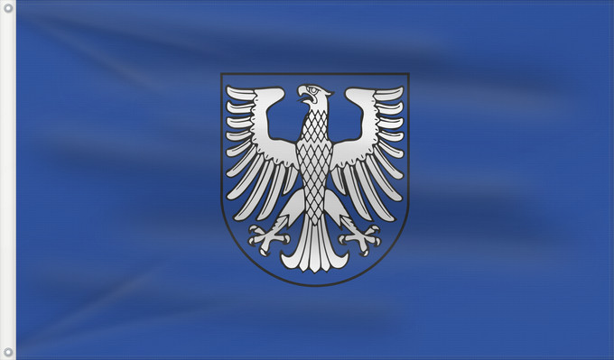 Bandera, con dos ojales metálicos y lado del asta reforzado: Schweinfurt (Fränkisches Weinland)