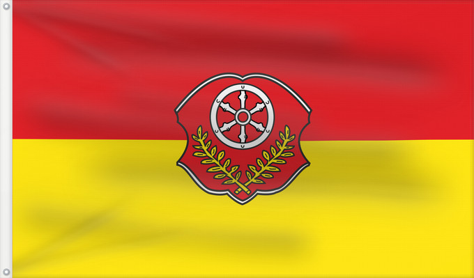Bandera, con dos ojales metálicos y lado del asta reforzado: Alzenau, St (Spessart-Mainland)