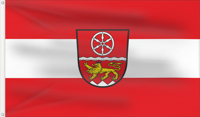 Bandera, con dos ojales metálicos y lado del asta reforzado: Blankenbach (Spessart-Mainland)