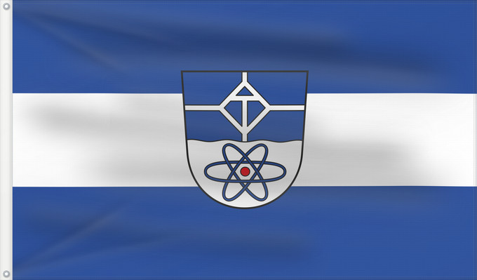 Bandera, con dos ojales metálicos y lado del asta reforzado: Karlstein a.Main (Spessart-Mainland)